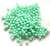 100 4mm Satin Light Green Round Glass Beads